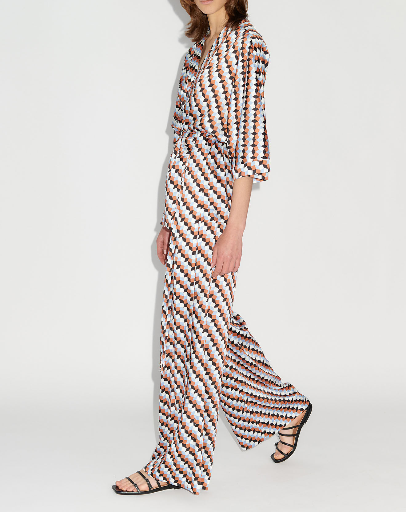Zapa Top Kimono fluide Vieran imprimé multicolore