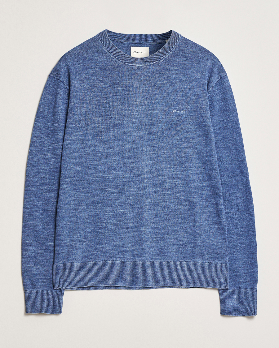 GANT Sunfaded Crew Neck Sweater Persian Blue
