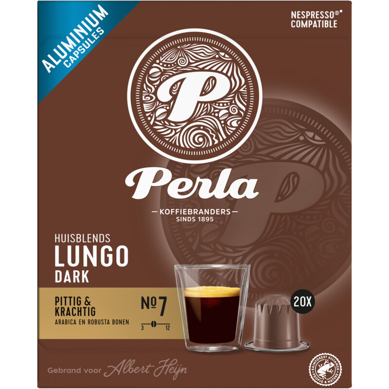 Perla Huisblends Lungo dark capsules