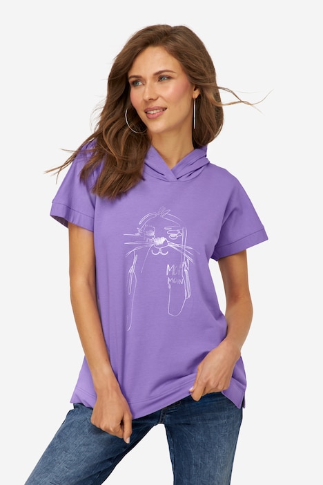 Hoodie, Robben-Print, Kapuze, OEKO-TEX