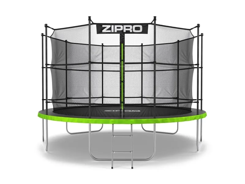 Zipro Trampolin med net og stige Ø374cm   pose til sko