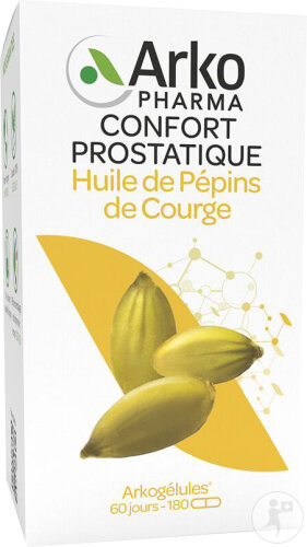 Arkopharma Arkogélules Huile De Pépins De Courge Boite 180 Gélules