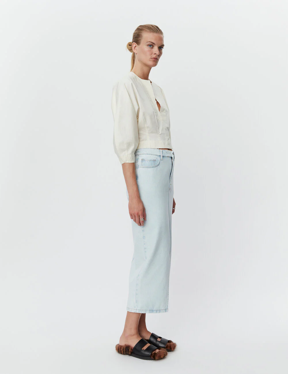 DAY Birger et Mikkelsen  Niki denimnederdel - Bleached White