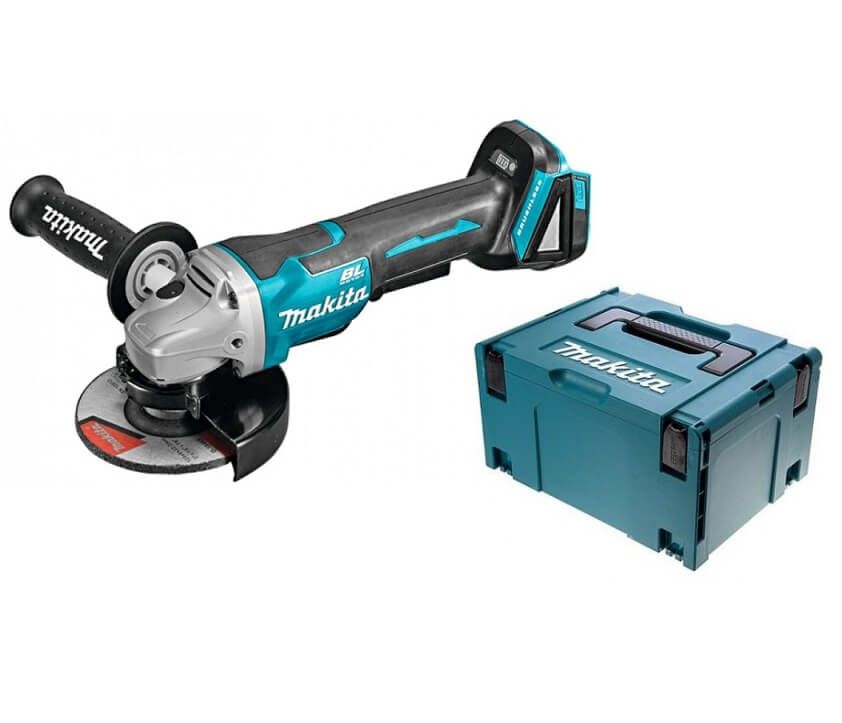 Makita DGA508ZJ 18V Li-ion accu haakse slijper body in Mbox - 125mm - koolborstelloos