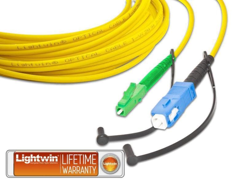 Lightwin LWL-Patchkabel Singlemode LC/APC – SC, OS2, Simple Singlemode LC/APC-SC Simplex OS2 1 m