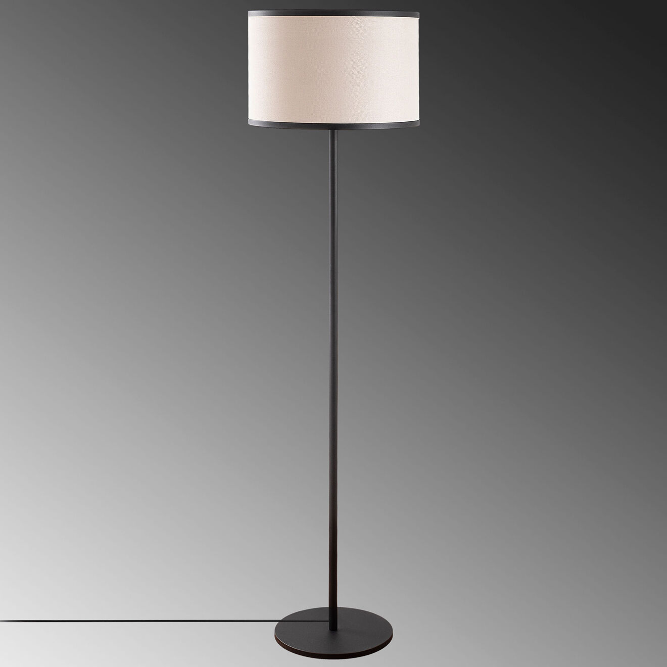 Sheen Lampadaire Way noir/crème - D.40x156 cm