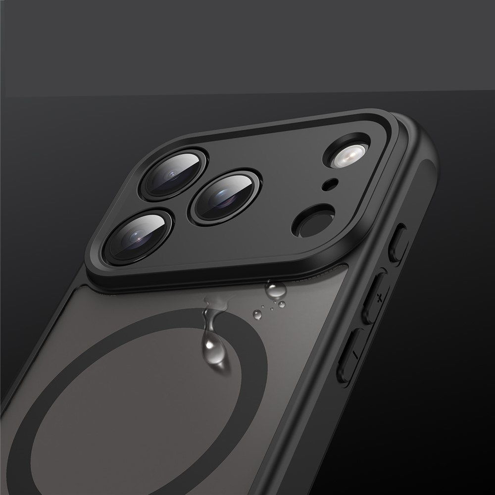 iPhone 17 Pro MagSafe Hybrid Hülle mit TPU Bumper   Kameraschutz - Schwarz (Matt)