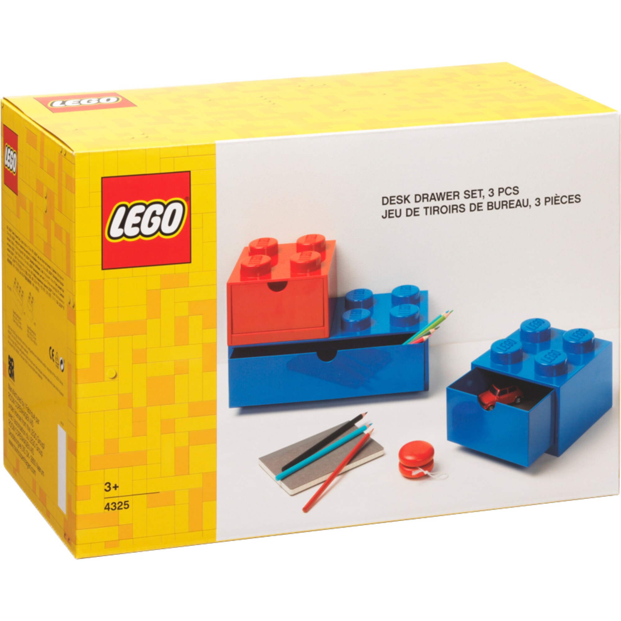 Room Copenhagen Aufbewahrungsbox LEGO Schreibtischschubladen 3er Set