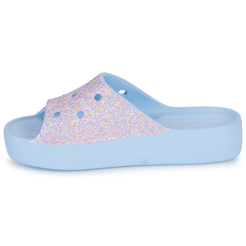 Crocs - ClassicPlatformGlitterSlideW Azul / Glitter