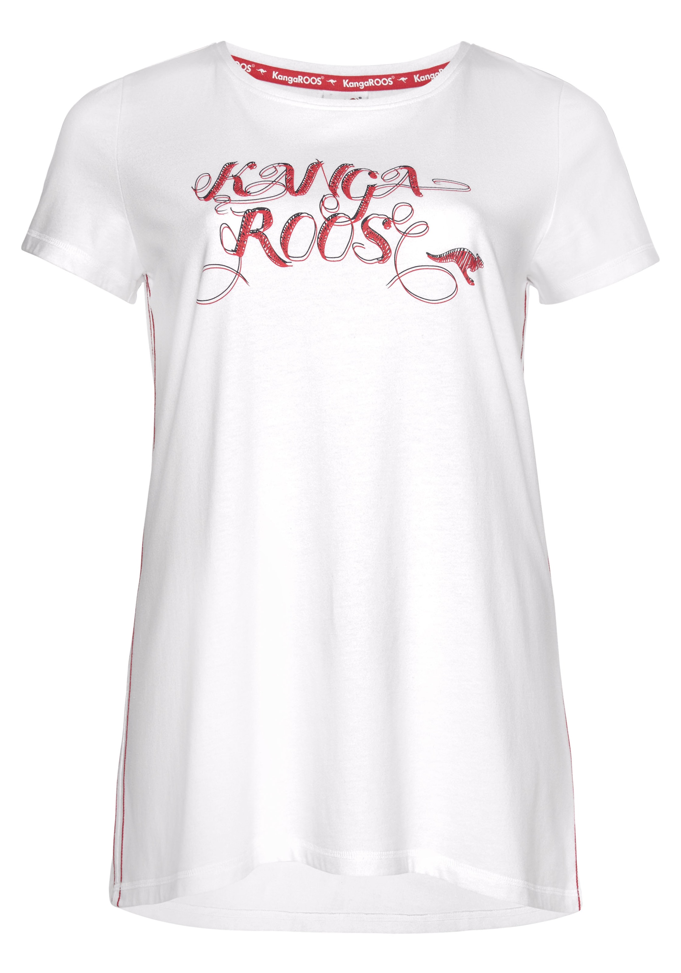 KangaROOS Longshirt, 2 Stk. Kurzarm,  figurumschmeichelnde Passform, grosse Grössen