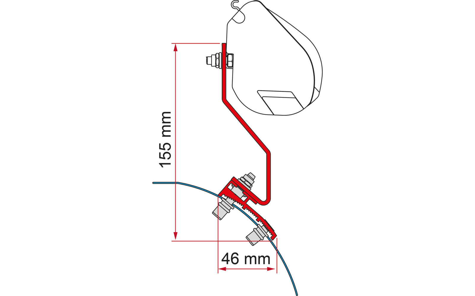 Fiamma Kit VW Caddy Maxi Lift Roof Markisenadapter für Fiamma F35