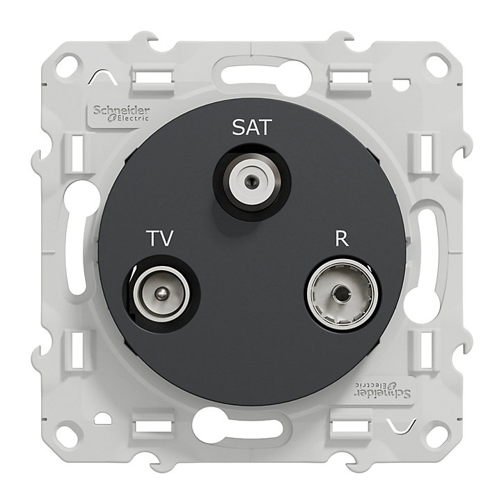 Mécanisme prise TV-FM-SAT Schneider Electric Odace anthracite