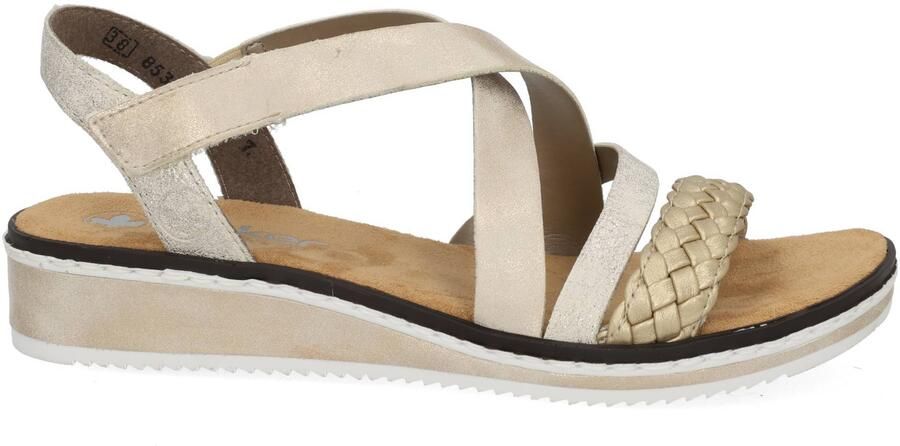 Rieker Sandalen Plat Sandalen Plat Goudkleur