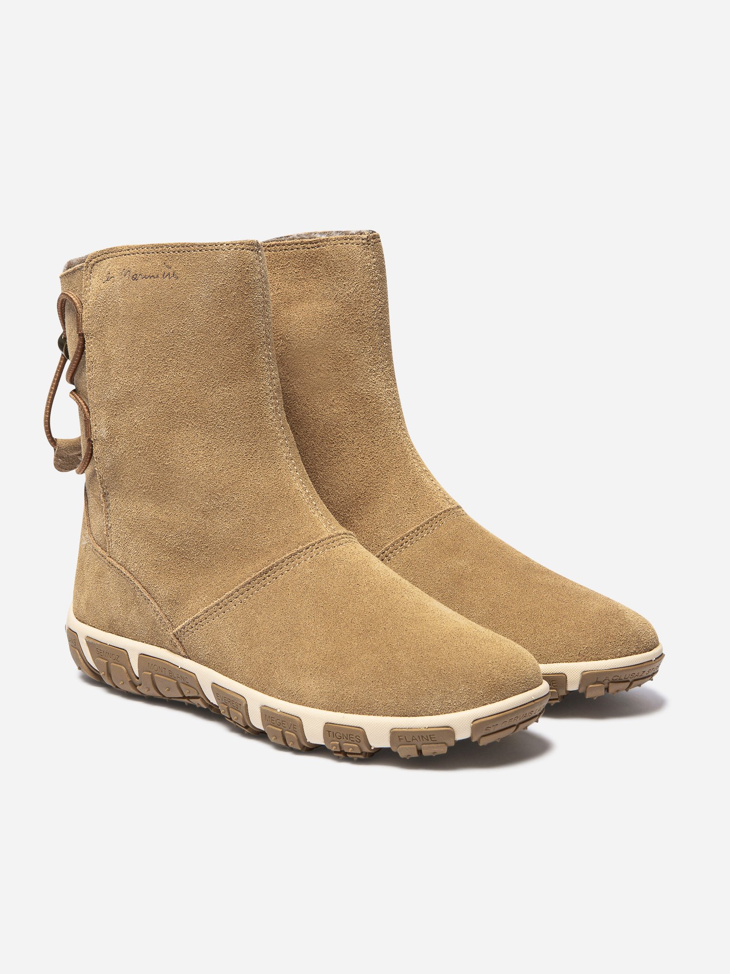 Boots Fourrées Femme Confort Cuir Camel