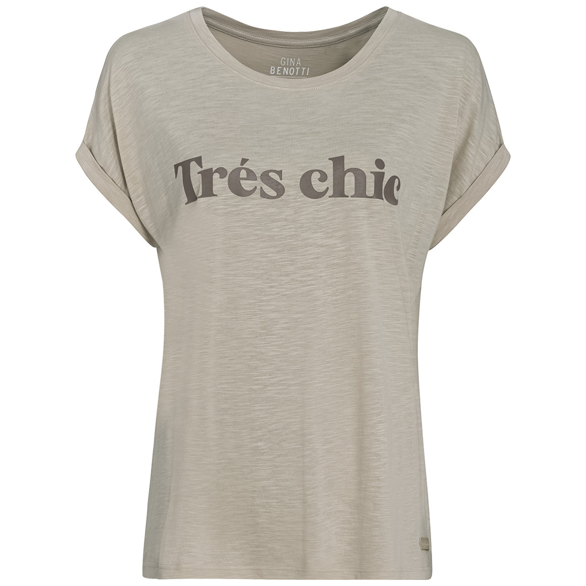 Gina Benotti Damen T-Shirt mit Print beige