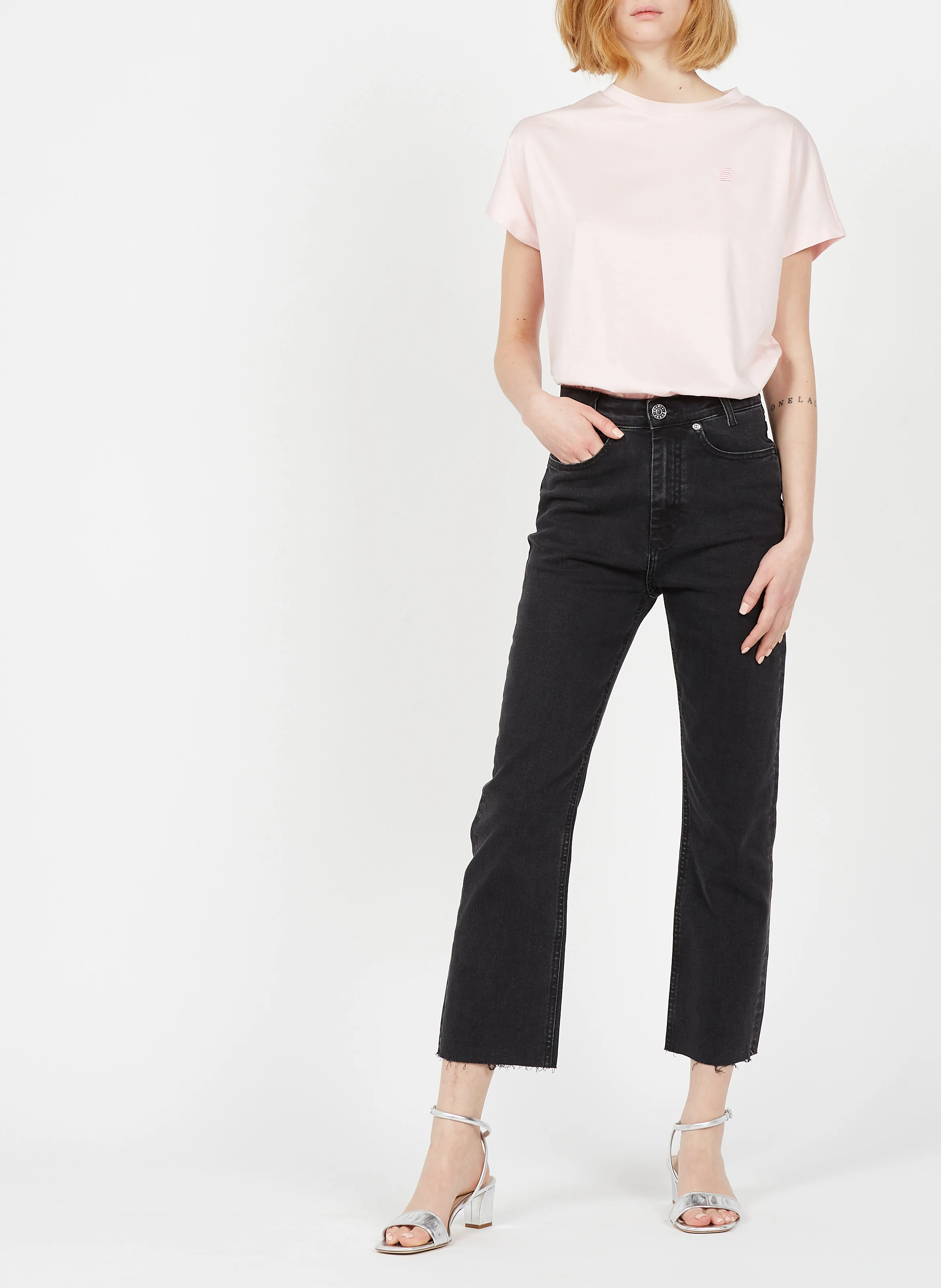 Jean droit taille haute | Noir