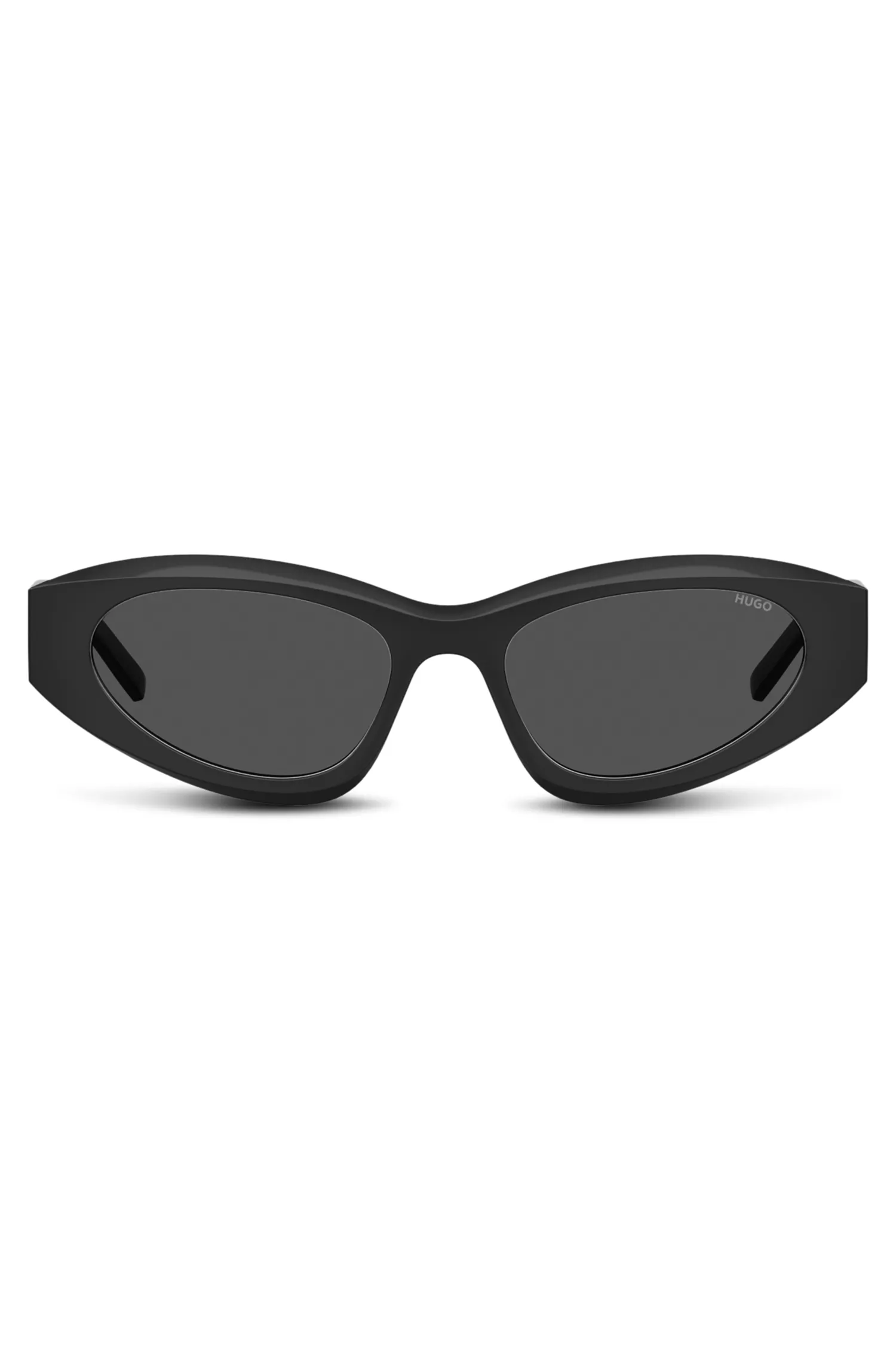 Óculos de sol HUGO Red-HUGO x Bella Poarch pretos com detalhes exclusivos da marca.