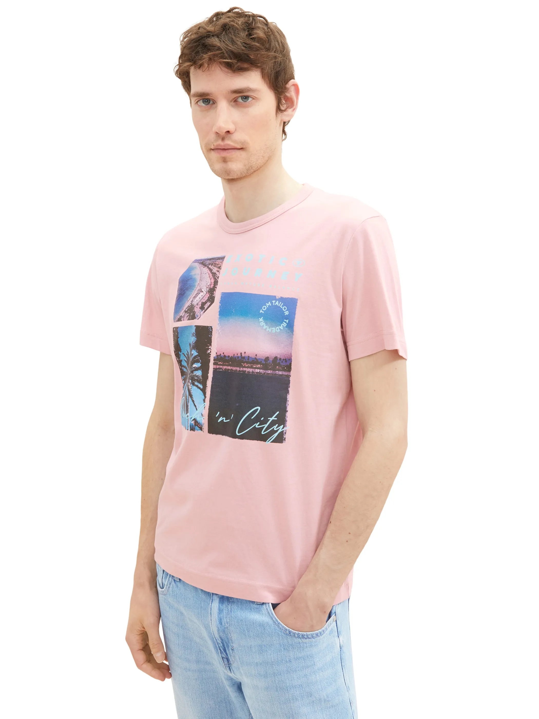 Herren Shirt mit Palmenprint