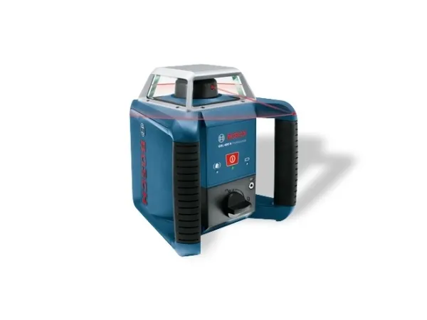 Bosch GRL 400 H Professional, 400 m, 0,08 mm/m, 5°, 600 rpm, Rød, 635 nm (< 1 mW)
