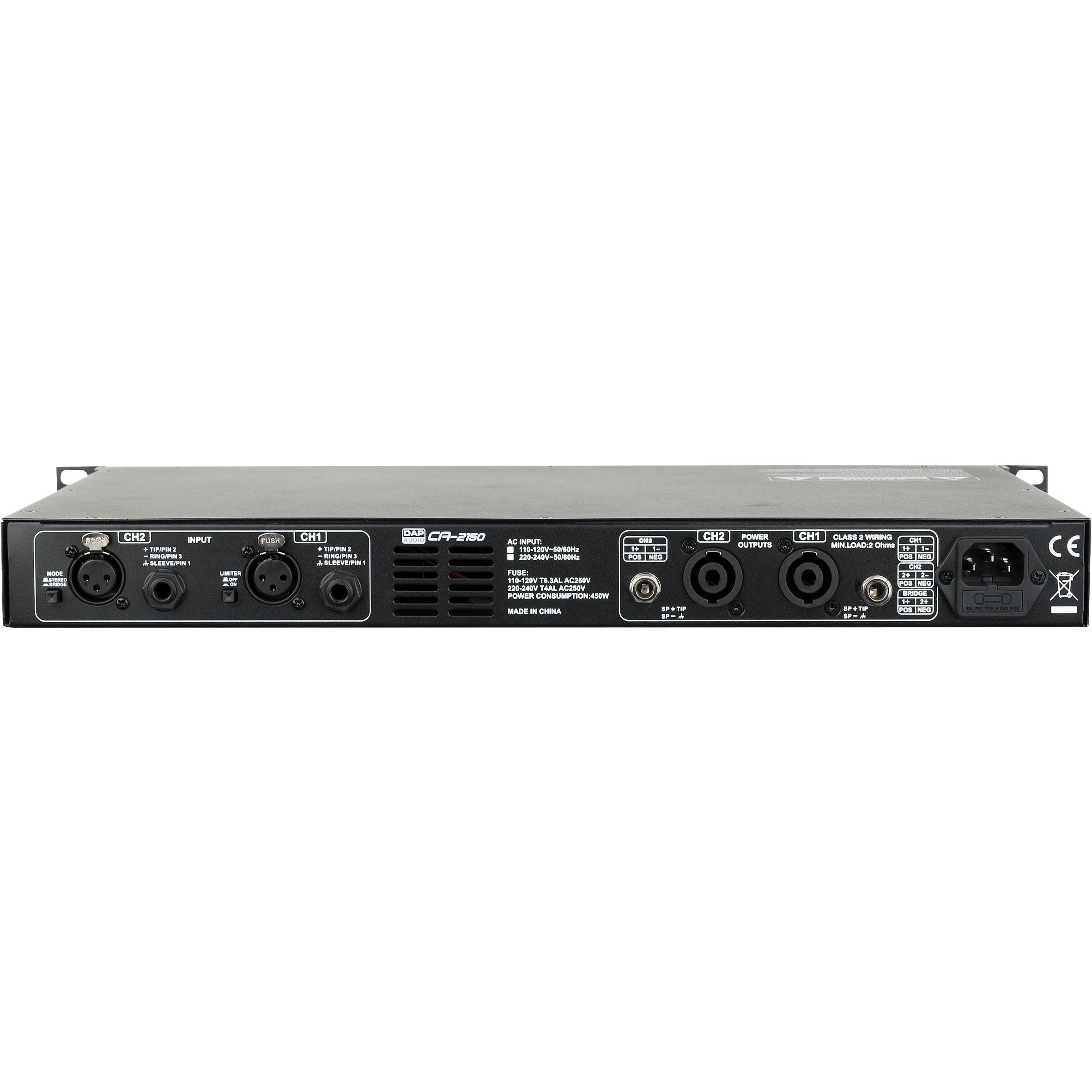 DAP CA-2150 klasse D versterker 2x 90W @ 8 Ohm