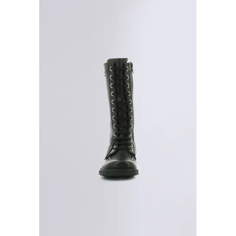 MEETKIKNEW NOIR SEMELLE NOIRE BOTTES Cuir Femme