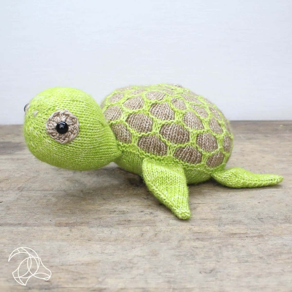 Strick Set Handarbeit Starter Kit Mercerie DIY Bastelkunst inkl. Wolle / Füllwatte (HC-41CK27) - Ties Schildkröte