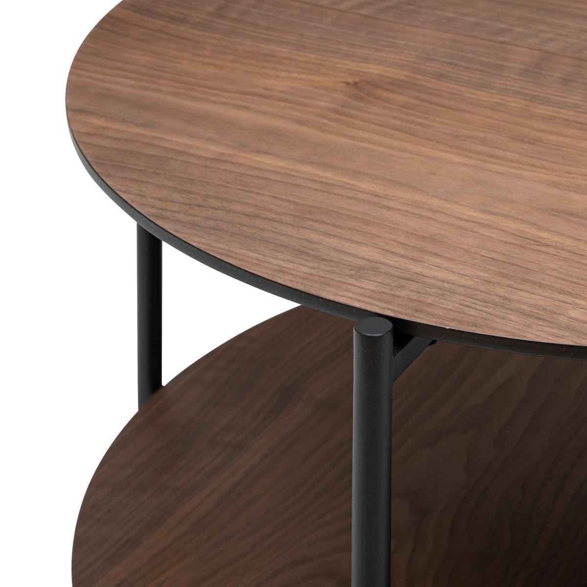 TABLE BASSE RONDE METAL KEMI MARRON D.63.2CM