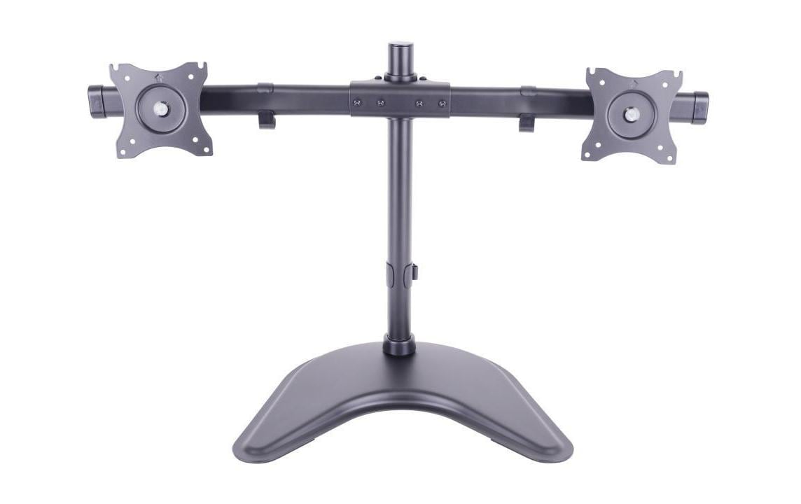Monitor-Standfuss Basic Dual bis 10 kg – Schwarz<br>Deskmount