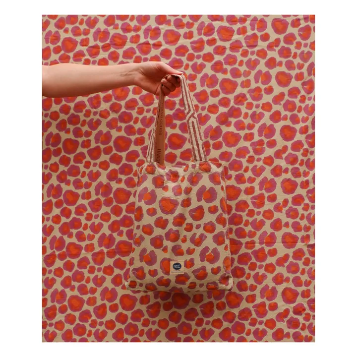 Doing Goods Plaid Léopard rose et totebag en coton | Rose