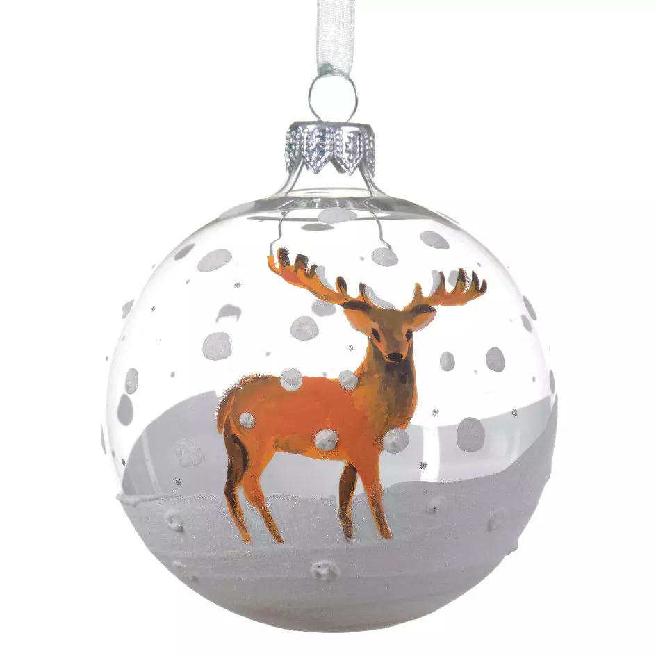Lot de 6 boules de Noël (D80 mm) en verre Fringant Transparent