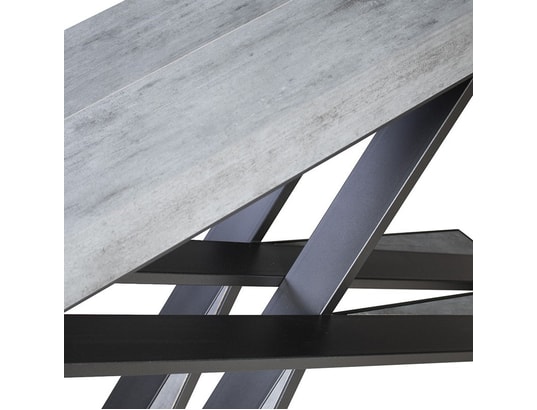 MEUBLER DESIGN - Table Console extensible Diago - Bois béton, Nombre d'extens...