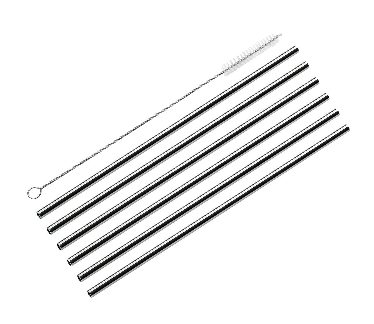Cilio Trinkhalme 6er-Set STEEL