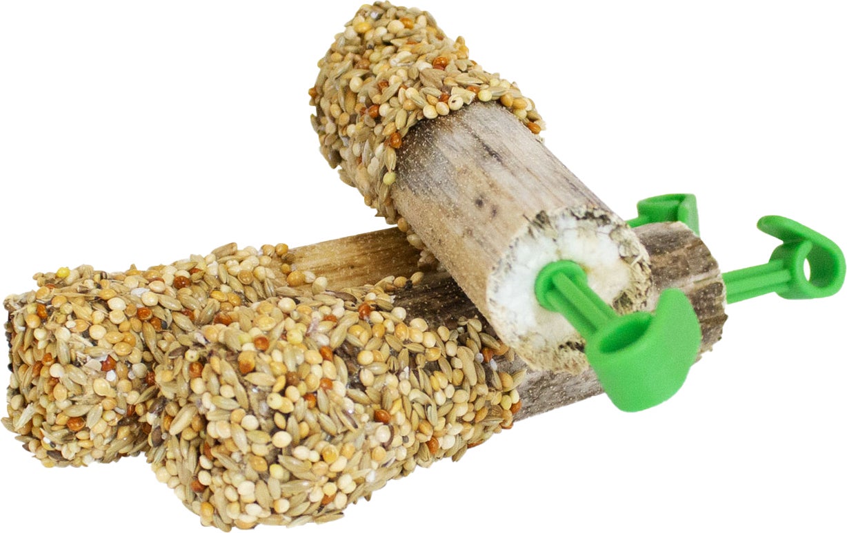 JR Farm vogelsnack zonnebloemstelen met gierst 20 g 3 stuks