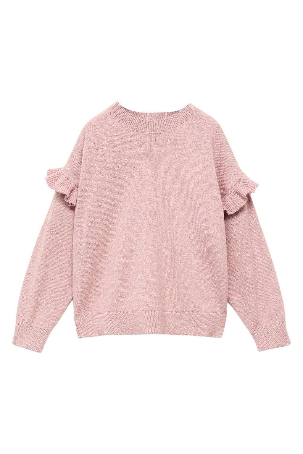 Mango Kids trui roze fijn gebreid