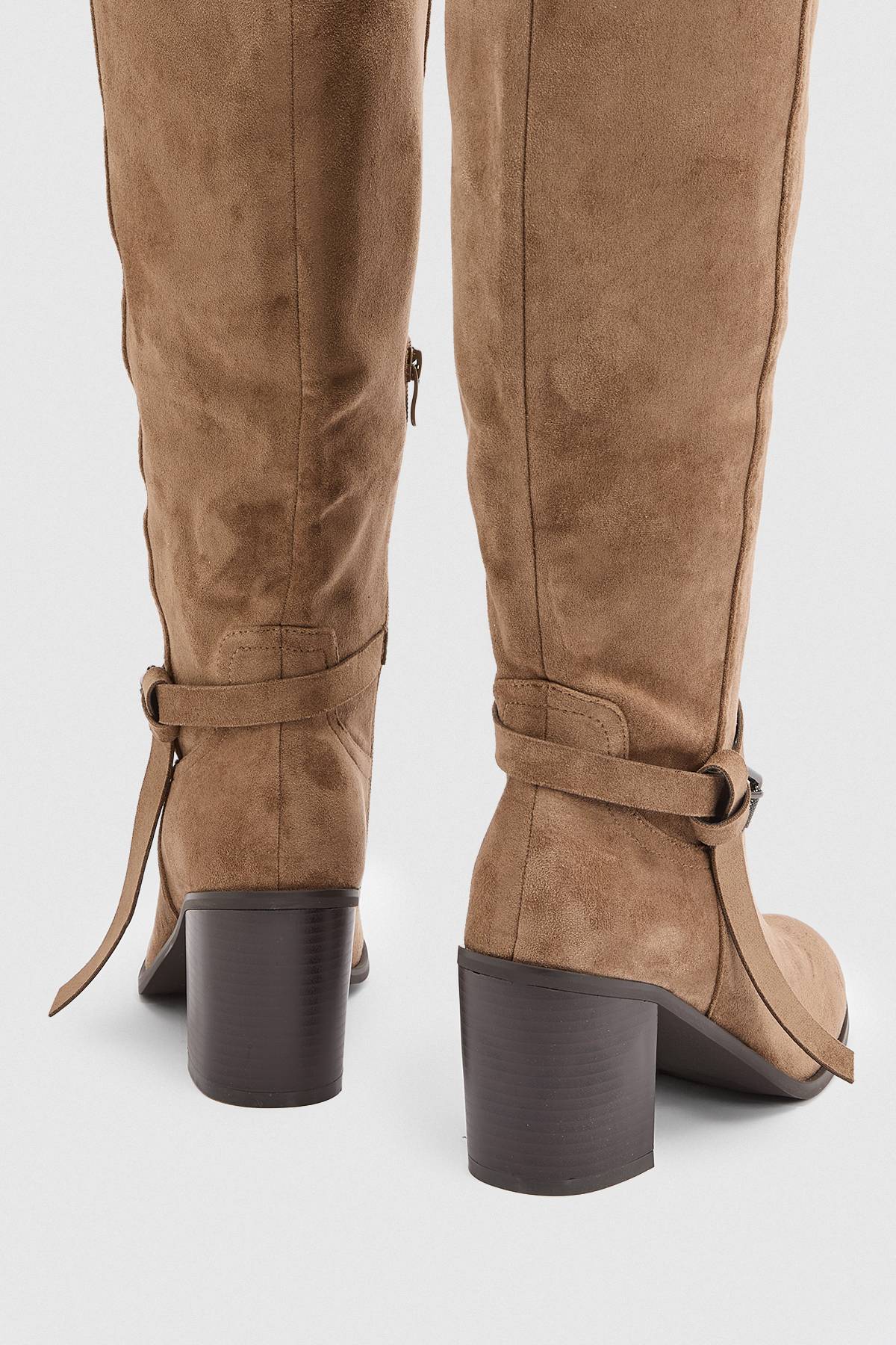 Wallis Bottes Hautes Katri À Talon Bloc En Synthétique