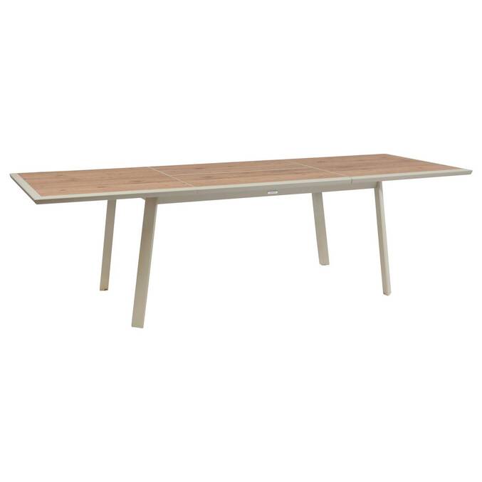 Table de jardin extensible rectangulaire PAVANE Malte / Argile