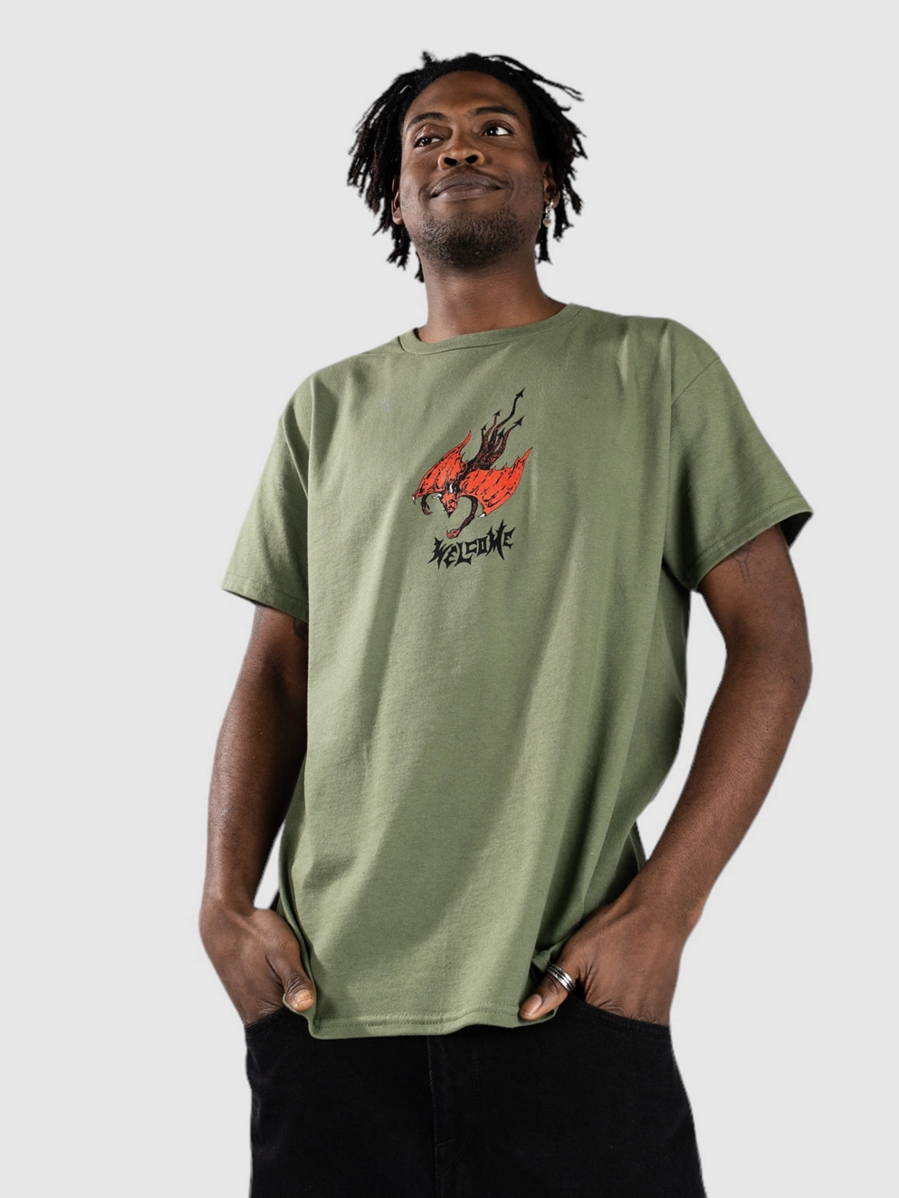 Welcome Diver Printed T-Shirt military