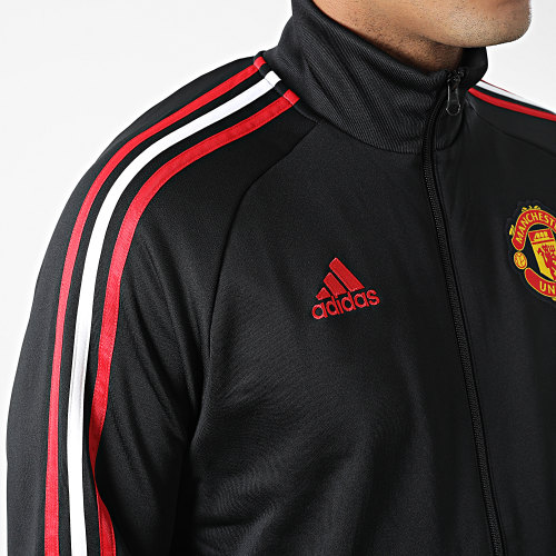 Veste Zippée A Bandes Manchester United FC DNA HE6671 Noir