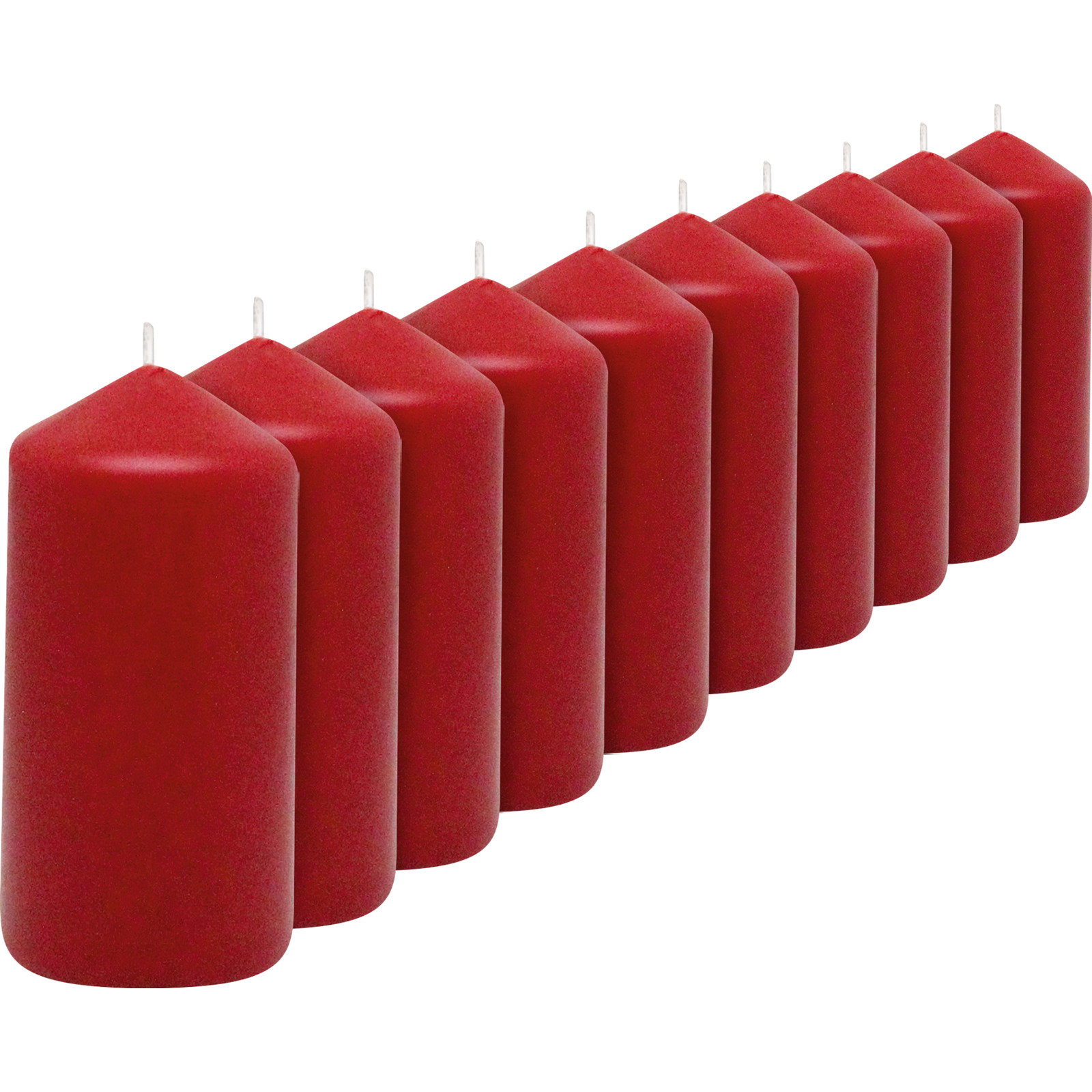 Zylinderkerzen 10 Stück 50 x 100 mm