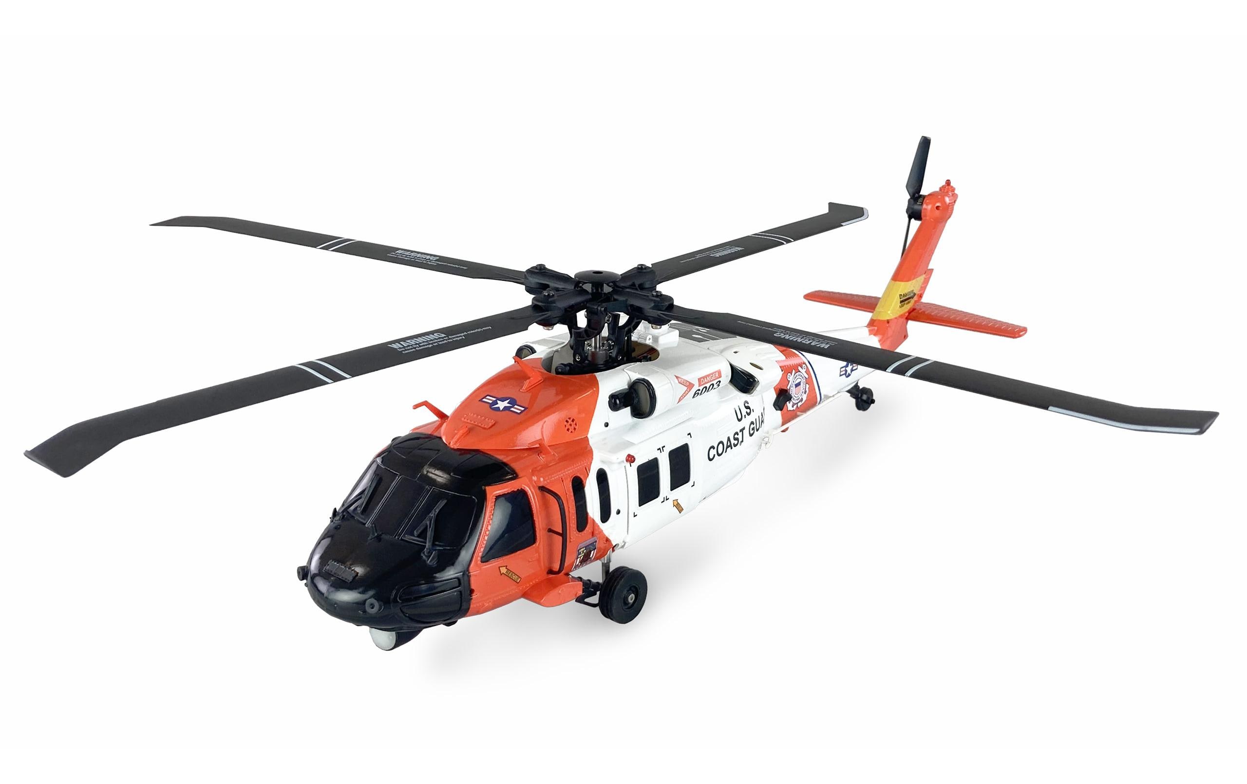 Helikopter UH60 Black Hawk Coastguard 6-Kanal, RTF<br>Pitchgesteuerter Sikorsky UH60 Transporthubschrauber