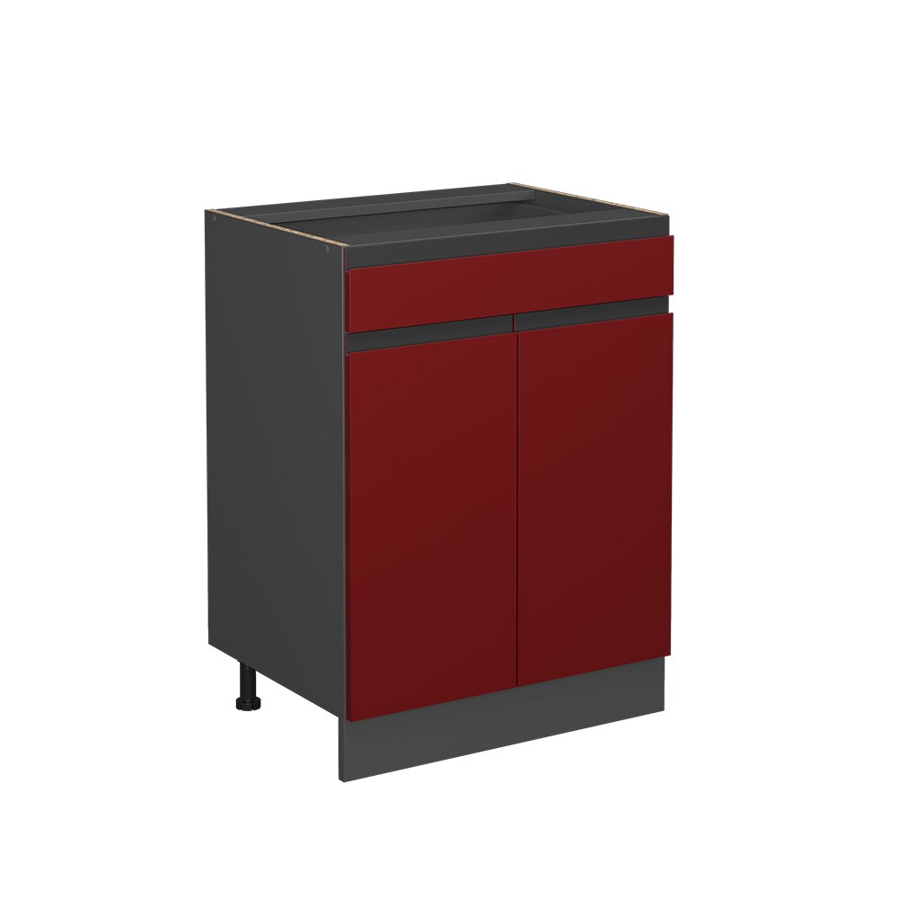Vicco Schubunterschrank Küchenschrank Küchenmöbel R-Line J-Shape Anthrazit Rot 60 cm modern