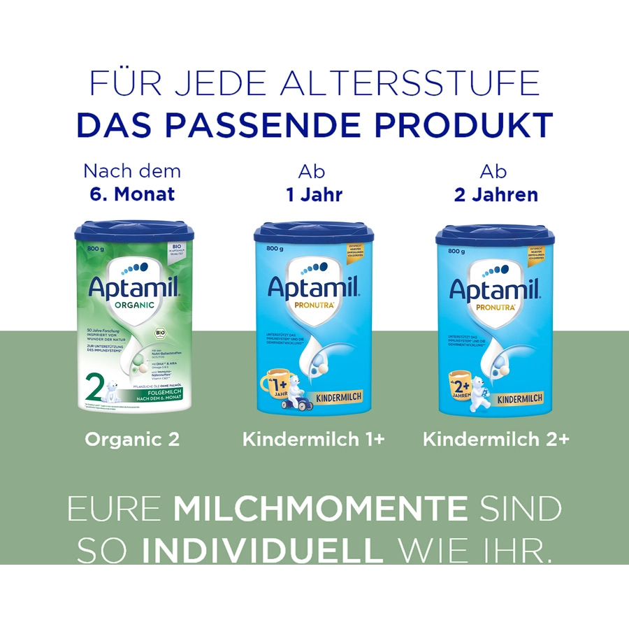 Aptamil Anfangsmilch 1 Organic 6x 800g von Geburt an