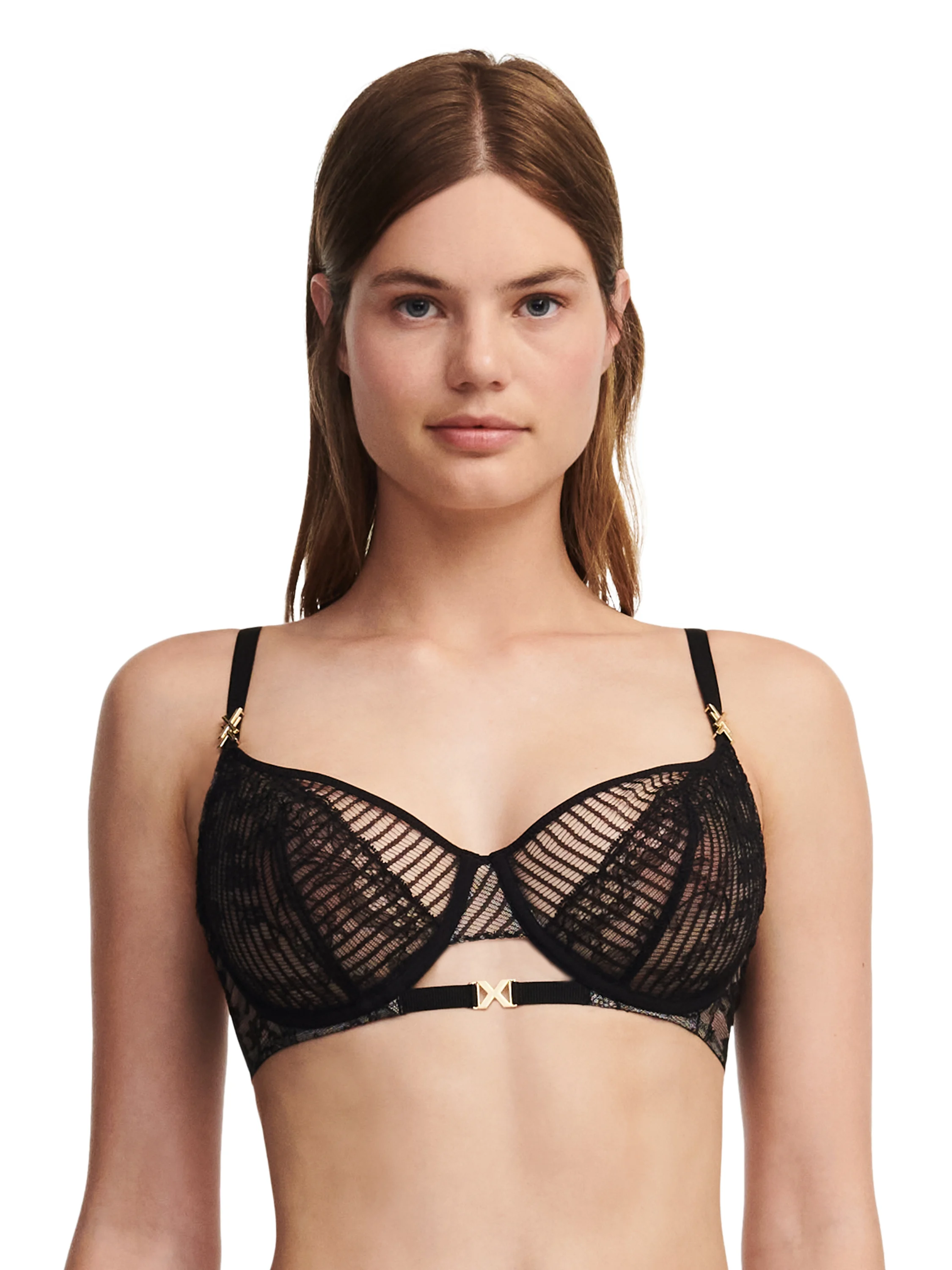 TXTURE - Soutien-gorge corbeille avec dentelle de leavers | Noir