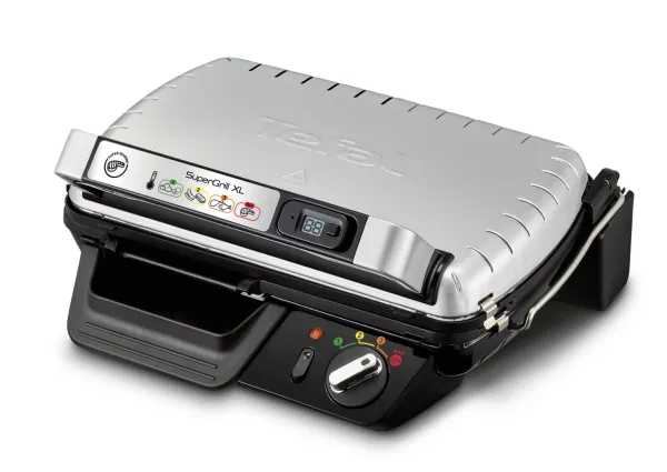 Tefal SuperGrill GC461B34 - Grill - elektrisk - 800 cm2 - sort/ sølv