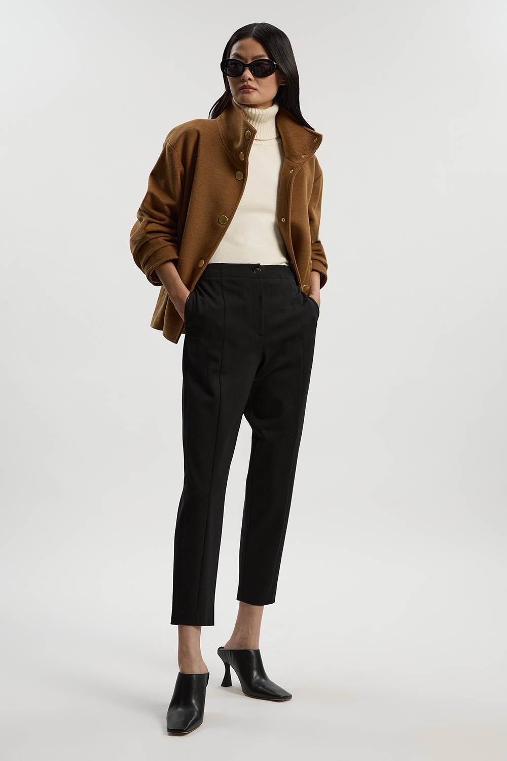 KarenMillen Pantalon Ajusté Coupe Slim Mélange Ponte Et synthétique