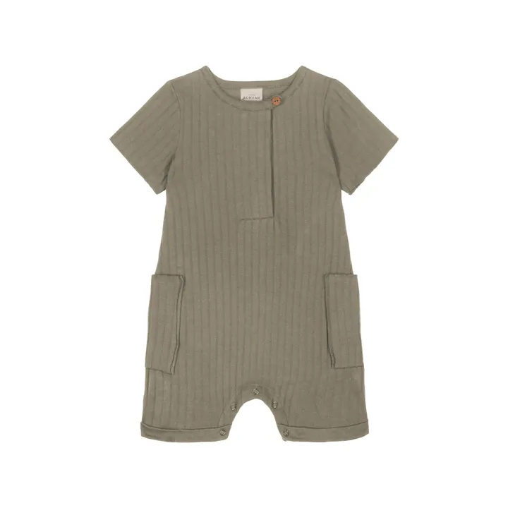 Studio Bohème Combishort Aimé Côtelée | Taupe