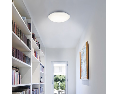 LED sensor plafondlamp IP44 20W 2000 lm 4000 K Ø 40 cm wit met 360° bewegingsmelder en daglichtsensor