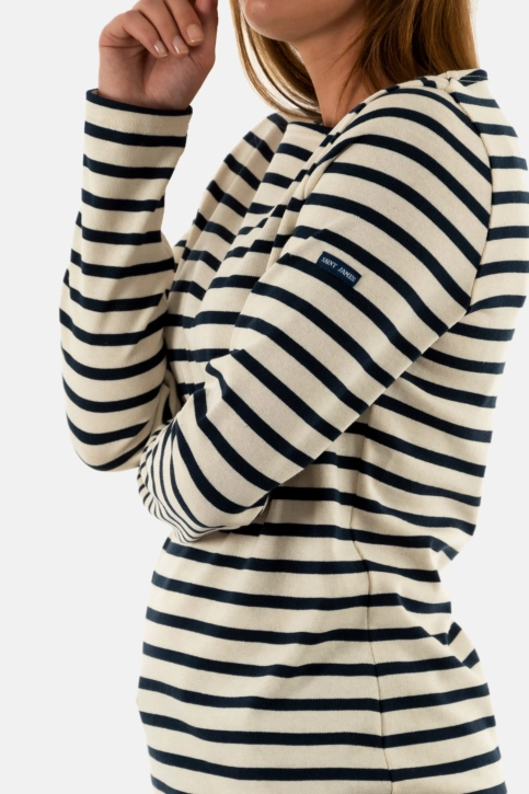 Pull hiver saint james méridame ll 50 ecru/marine