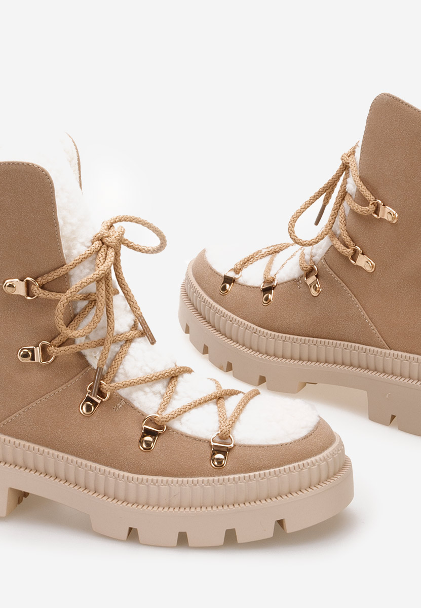 Bottines doublées femme beige Winfrey