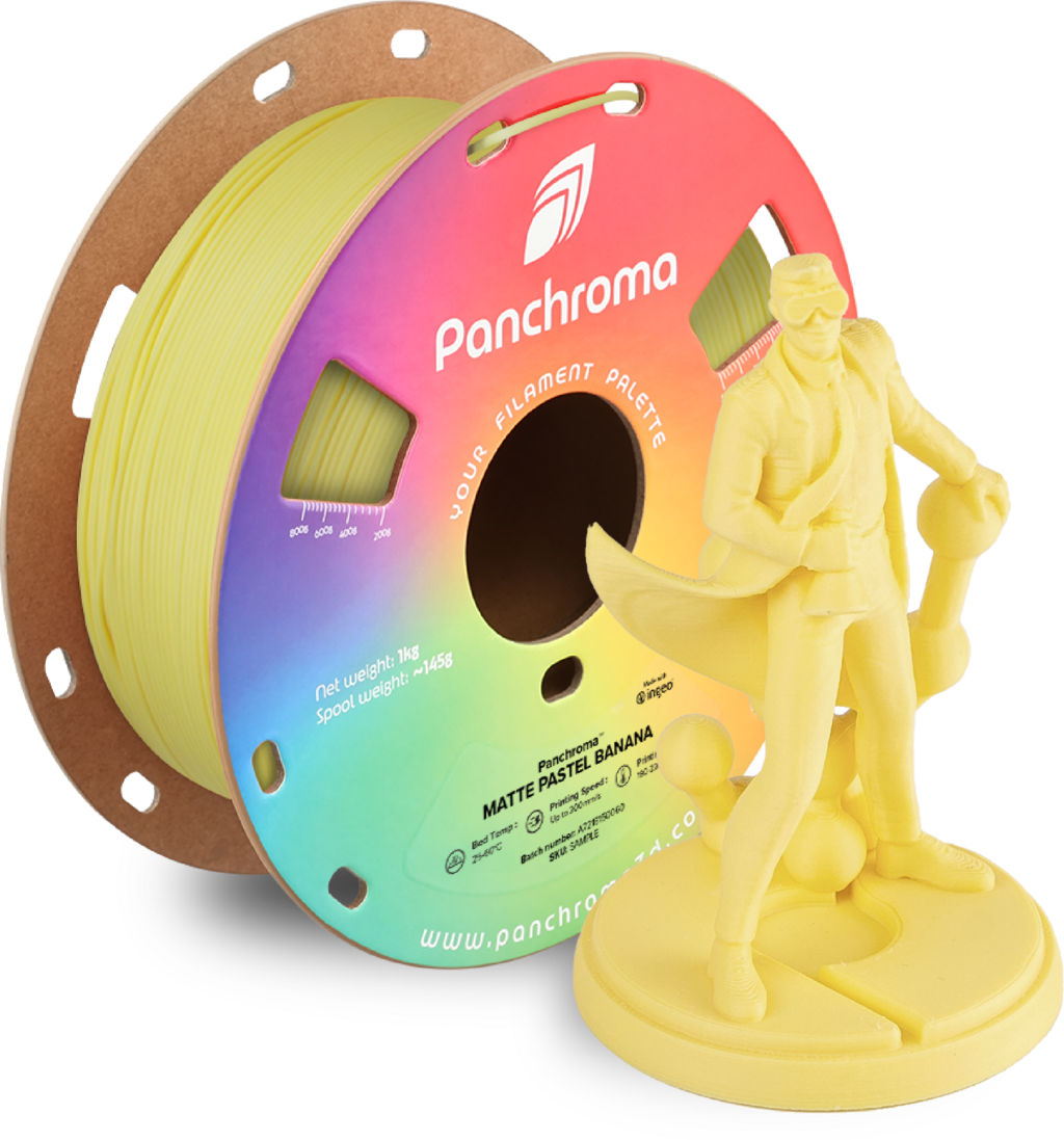Polymaker  Panchroma™ PLA Matte Pastel Banana, 1,75 mm / 1000 g    Matte Eleganz in Pastel Banana